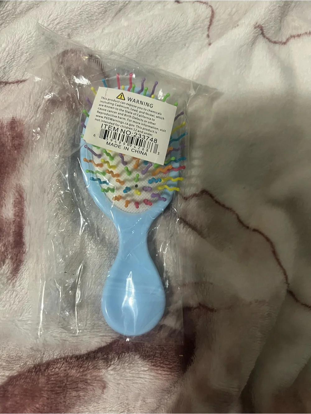 Capybara Blue Travel Hair Brush